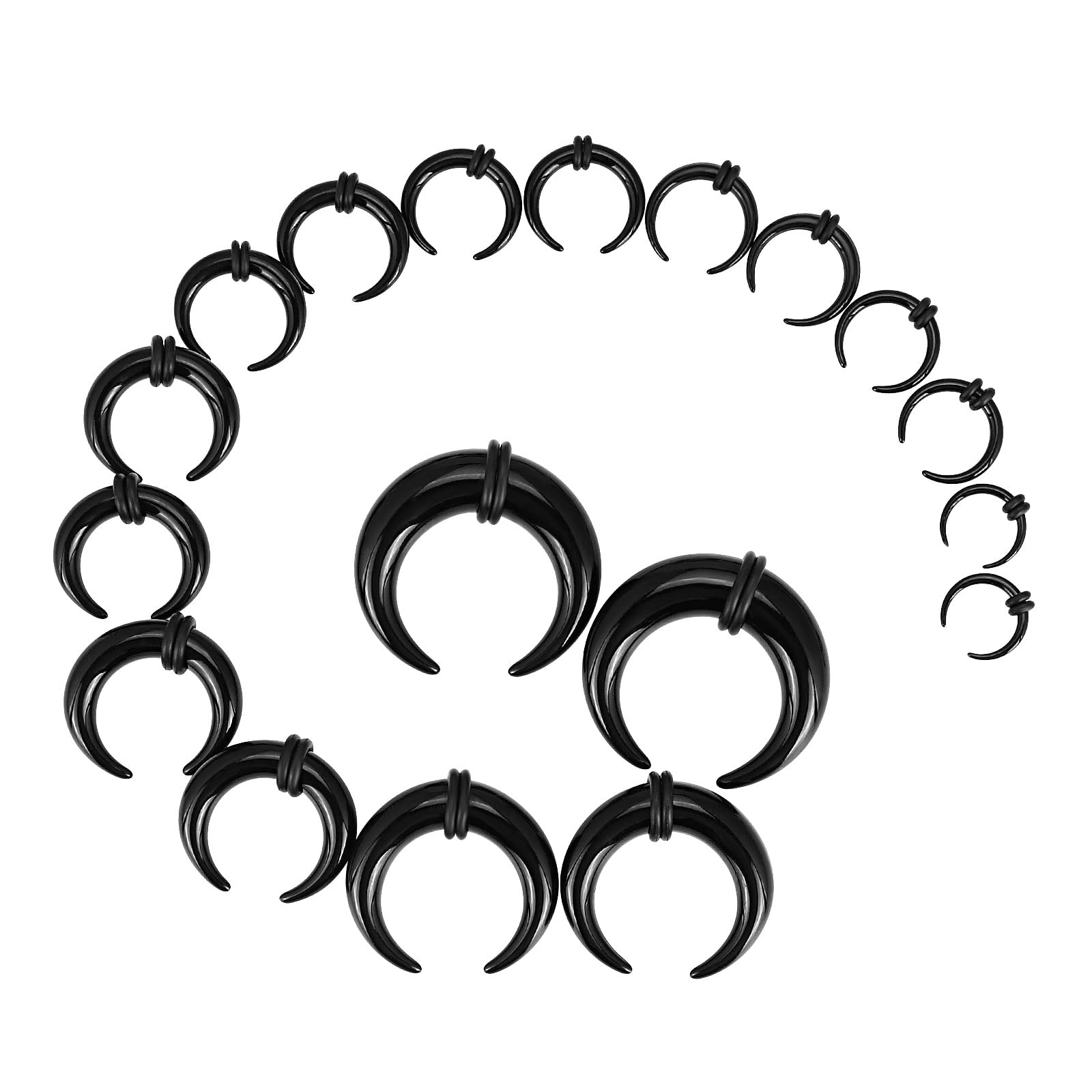 Septum Clicker Ring - 18Pcs Acrylic Septum Pincher Tapers C