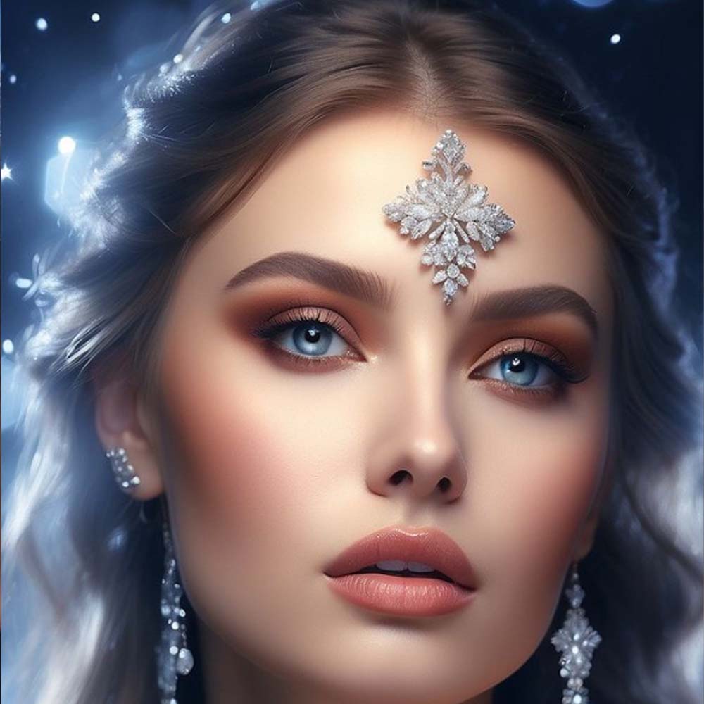 Body Jewelry Indian - Stonefans 1PCS Geometric Forehead Stickers Indian