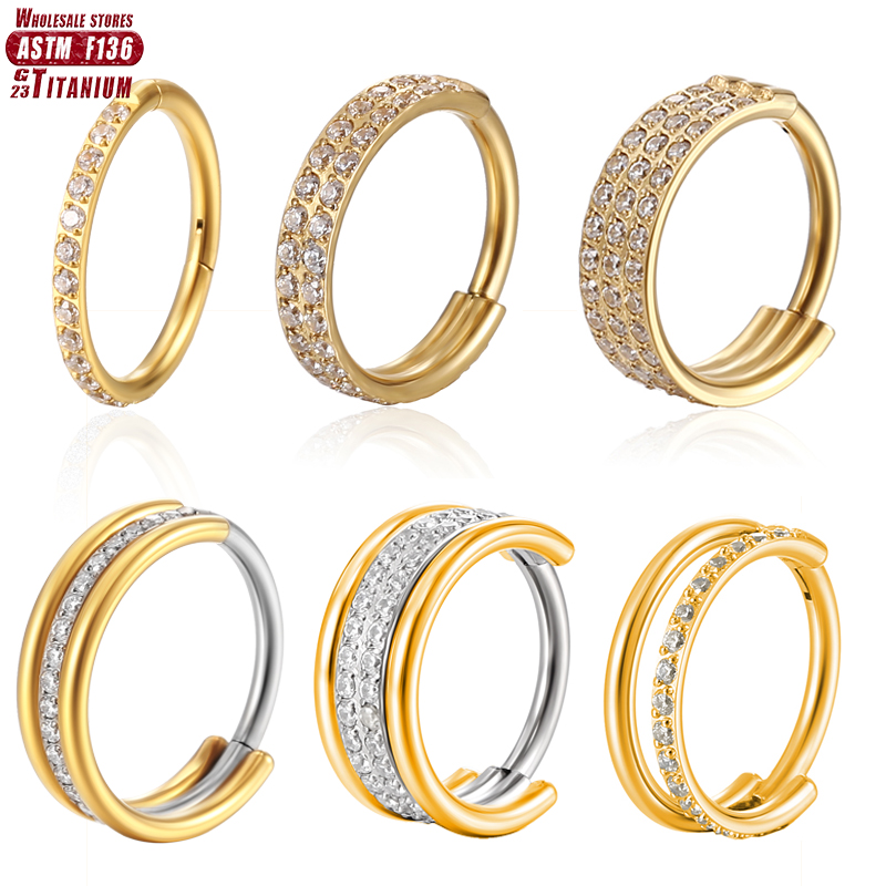 Septum Clicker Ring - F136 Titanium Nose Ring Implant Grade