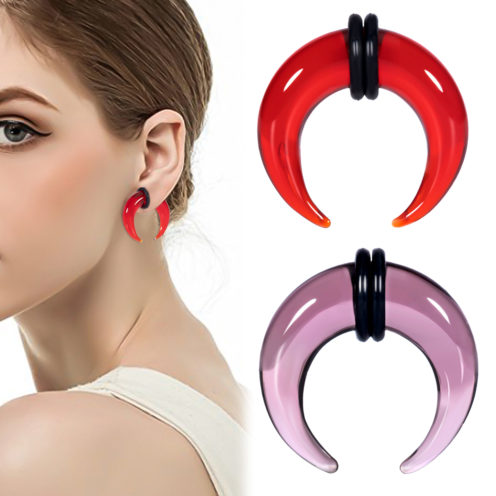 Septum Clicker Ring - Doearko 1PCS Fashion Cozy Glass Stretching
