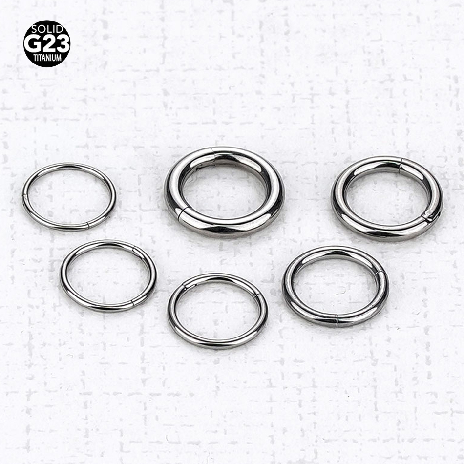 Body Jewelry Nipple Rings - 1PC G23 Titanium Hinged Segment Ring