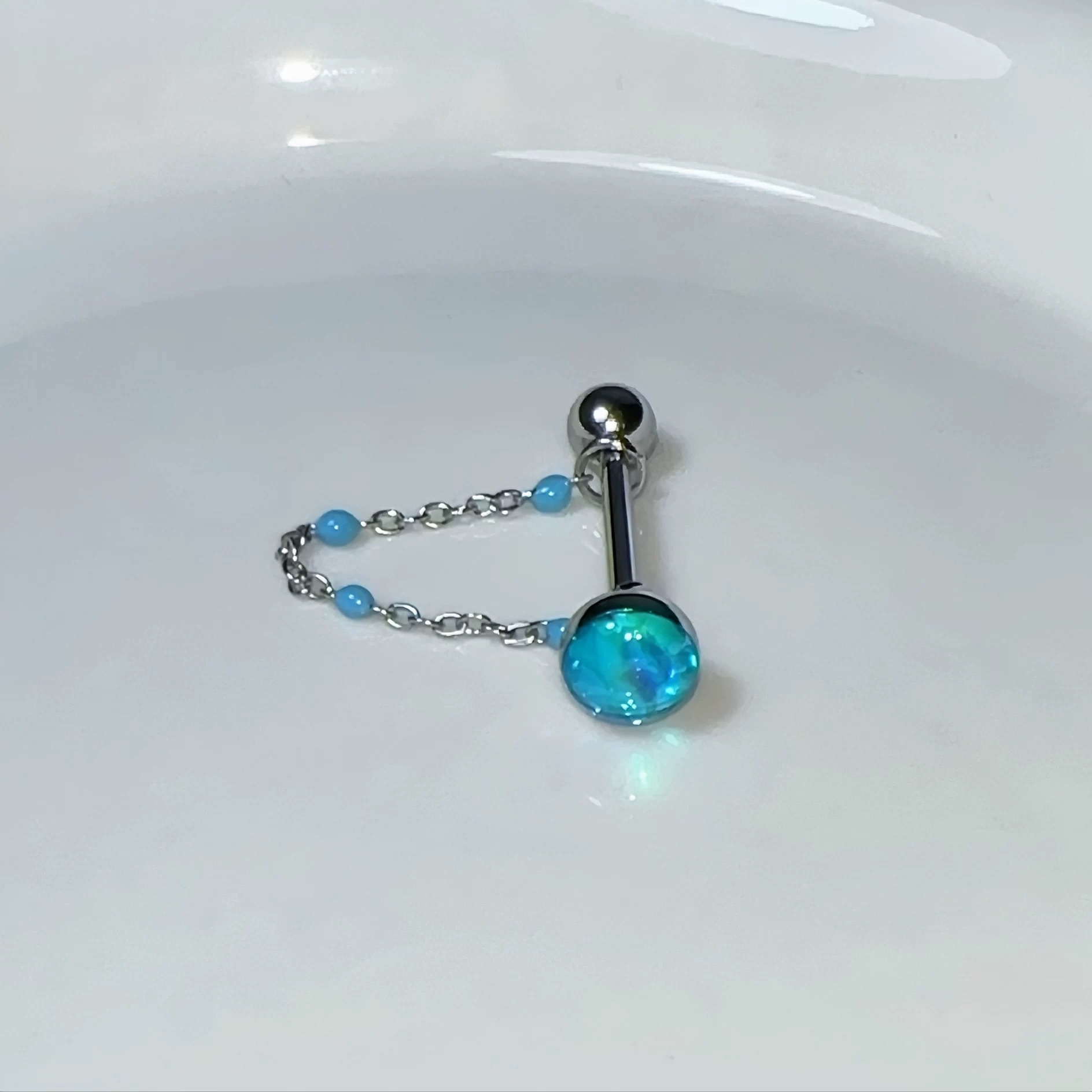 1Pc High-Quality Trendy Blue G - Body Jewelry Hot 评论和价格