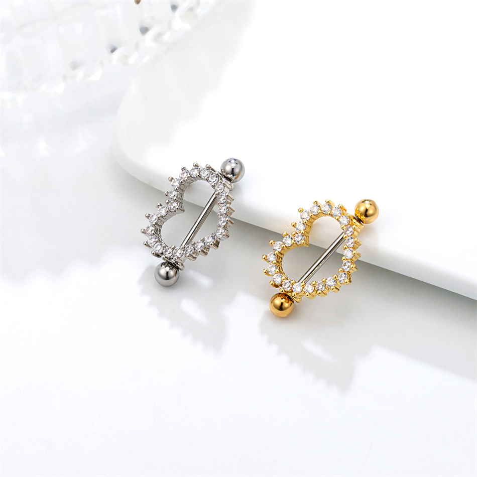 1 Pair Titanium Nipple Piercin - Body Jewelry Nipple Rings 评论和价格