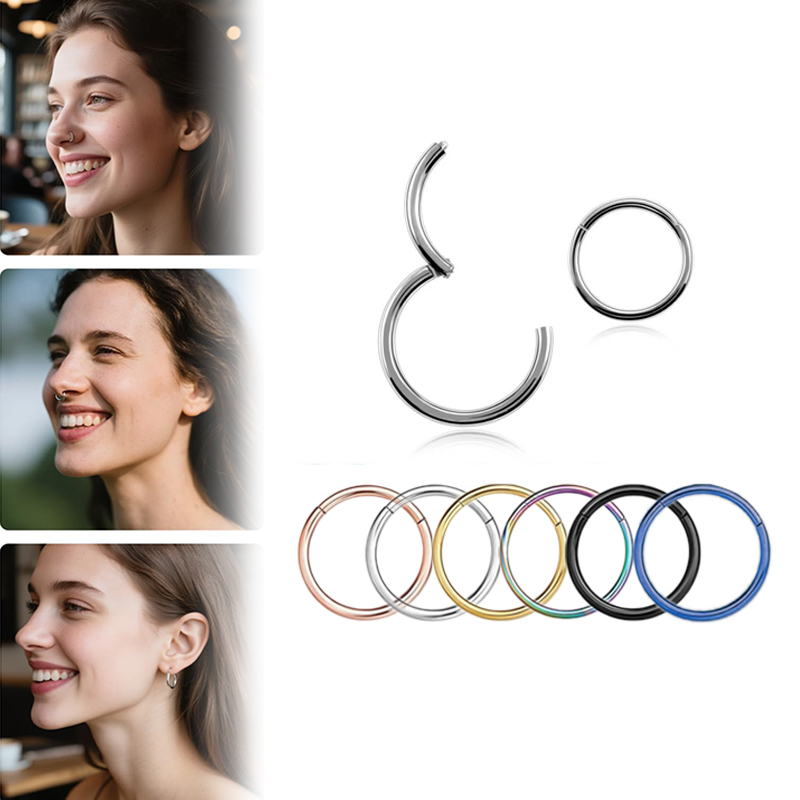 16G 316L Surgical Steel Hinged - Body Jewelry And Earrings 评论和价格