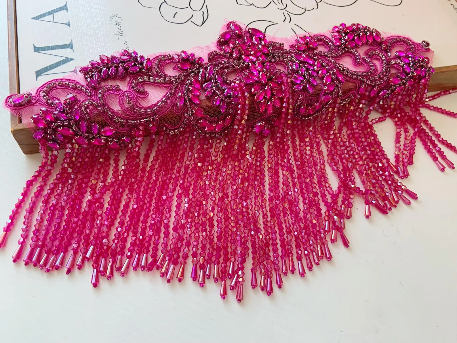 Fuchsia Rhinestone Appliqué Pa - Body Jewelry Hot 评论和价格