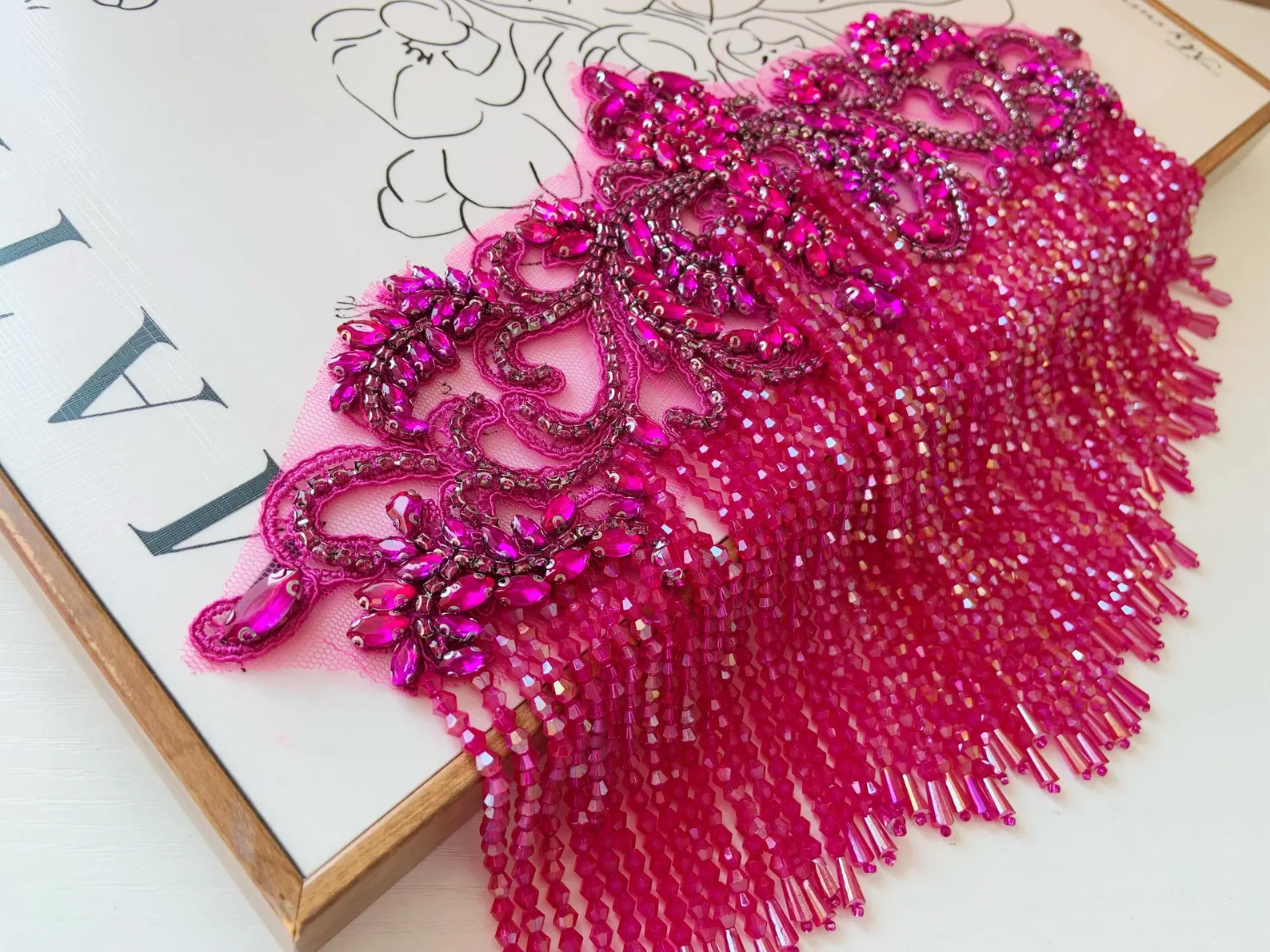 Fuchsia Rhinestone Appliqué Pa - Body Jewelry Hot 评论和价格