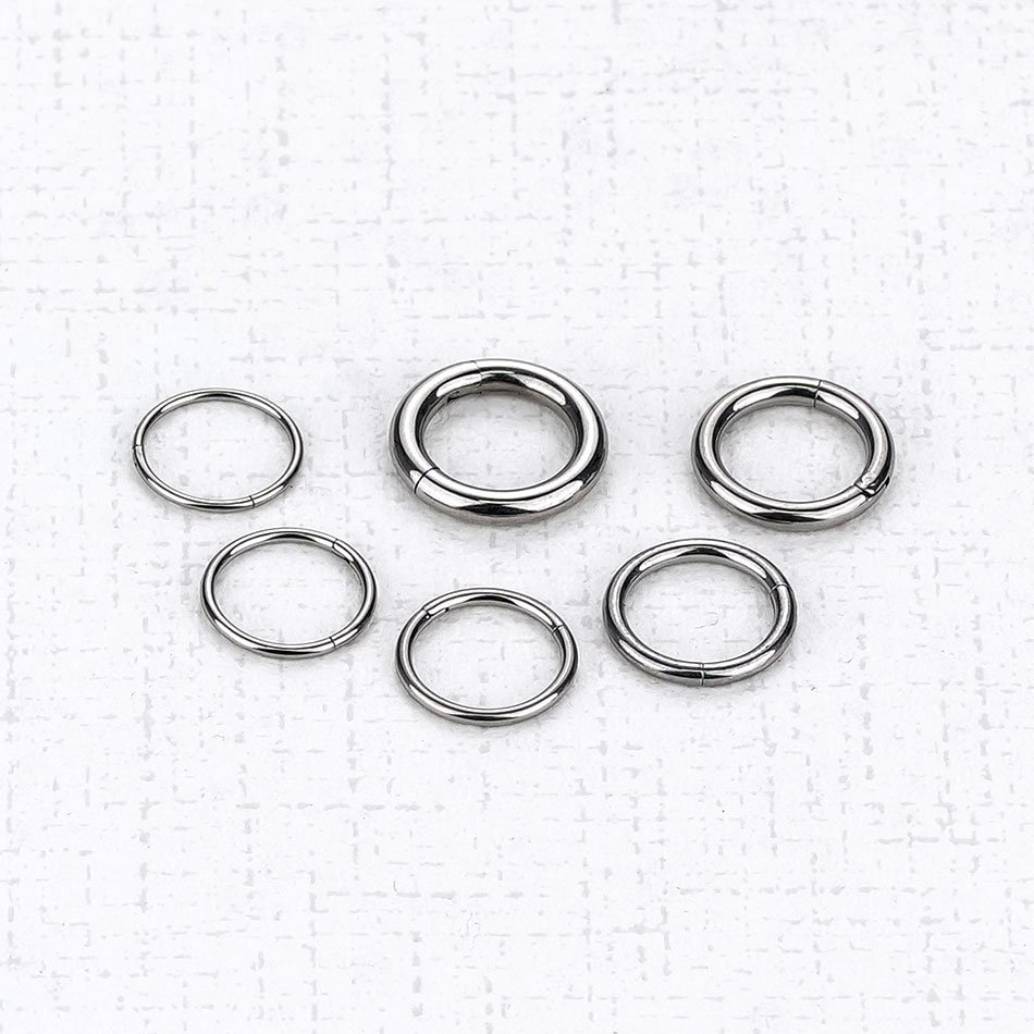 1Pc G23 Titanium Hinged Segmen - Septum Clicker Ring 评论和价格