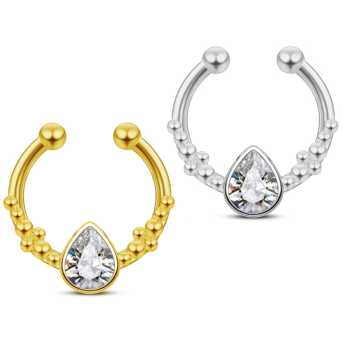 316L Stainless Steel Septum Cl - Septum Clicker Ring 评论和价格