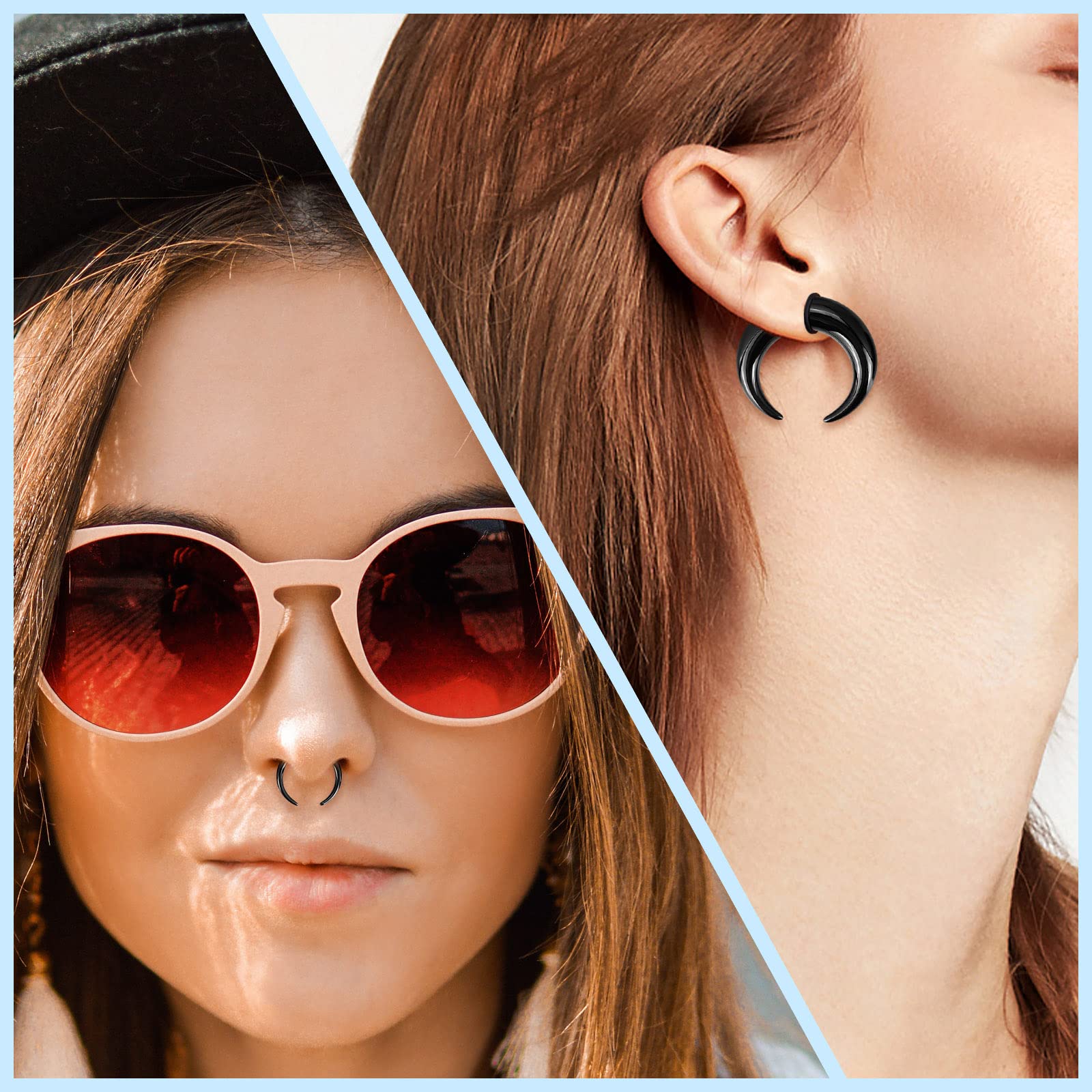 18Pcs Acrylic Septum Pincher T - Septum Clicker Ring 评论和价格