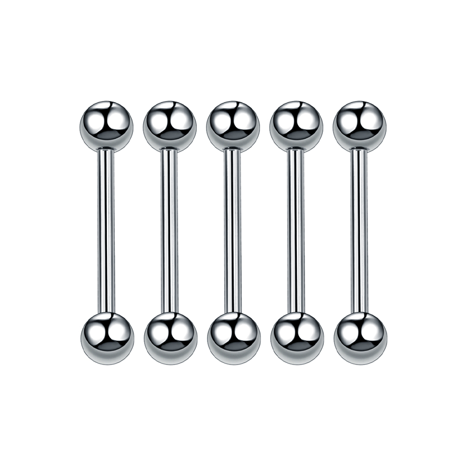 1/5PCS Titanium External Threa - Body Jewelry Nipple Rings 评论和价格