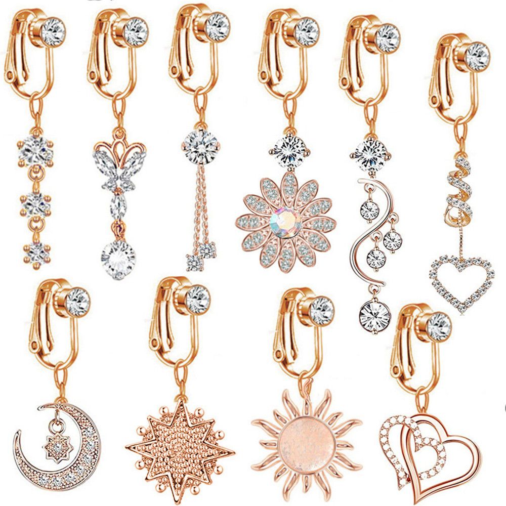 Clip On Umbilical Cartilage Cl - Body Jewelry And Earrings 评论和价格
