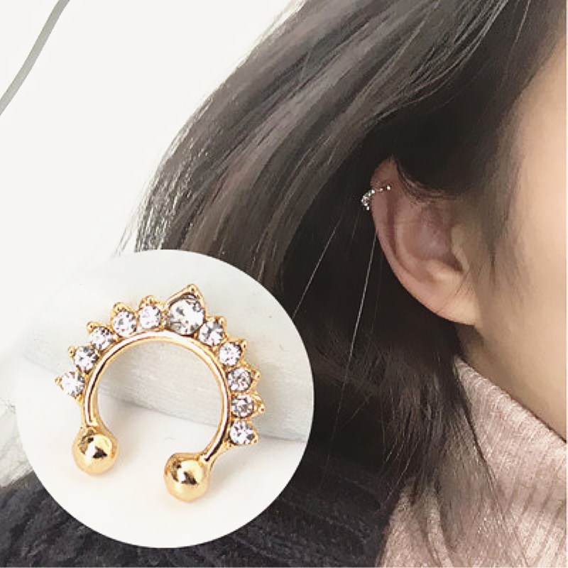 1PC U-Shape Nose Clip Fake Nos - Body Jewelry And Earrings 评论和价格