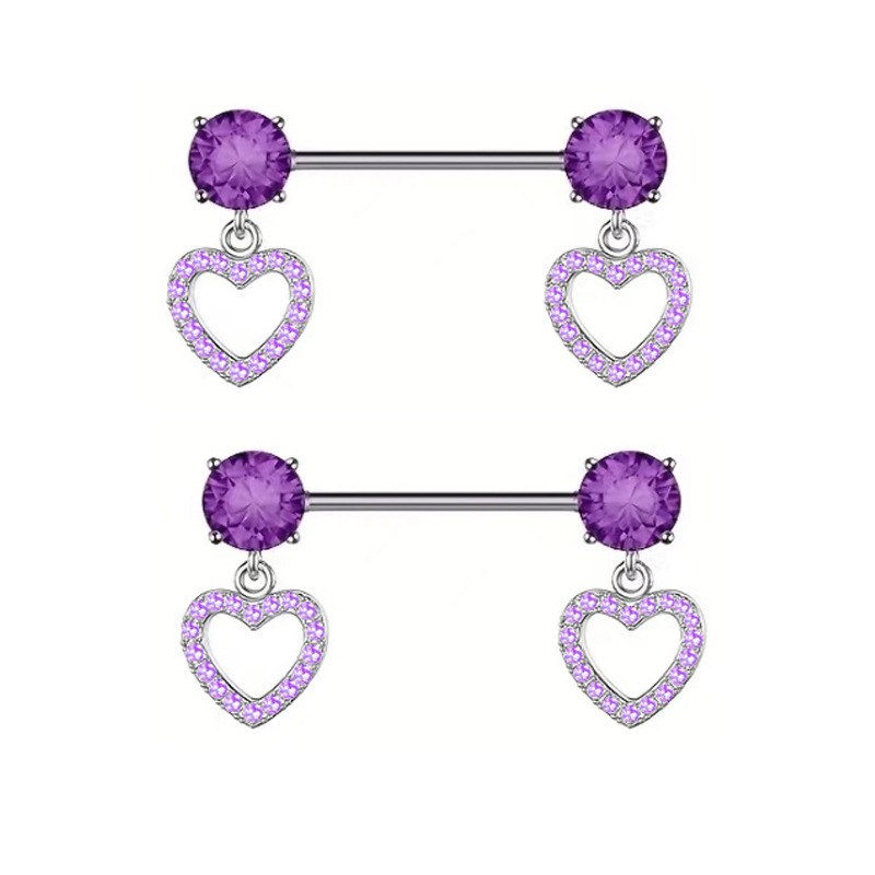 Purple Butterlfy  Nipple Pierc - Body Jewelry Nipple Rings 评论和价格