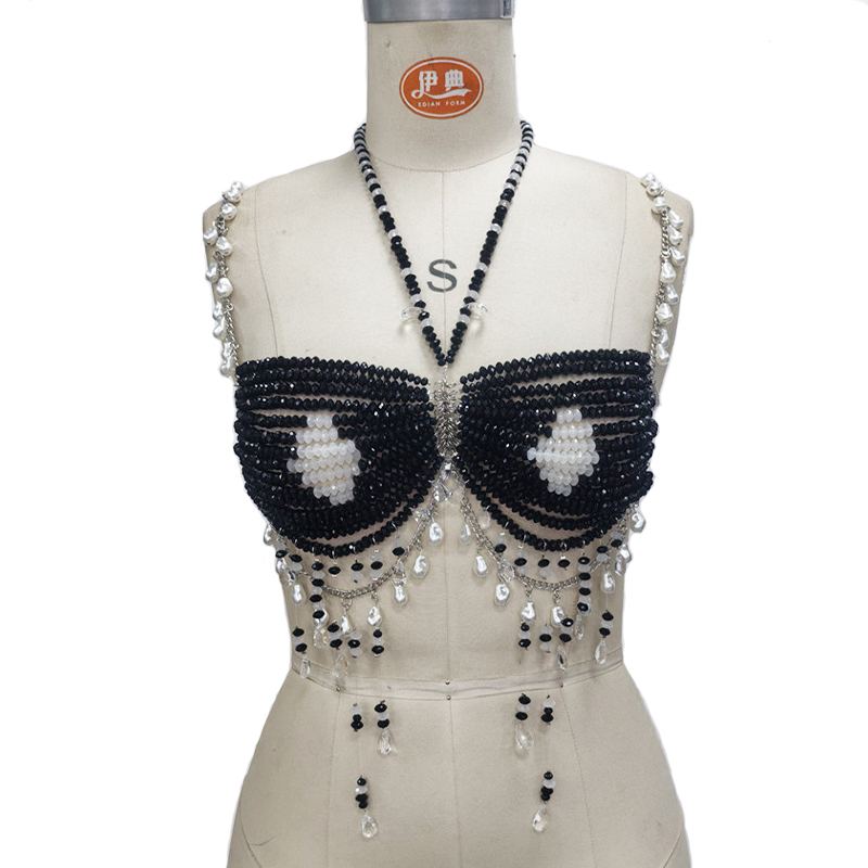 Handmade Female Crystal Body C - Body Jewelry Nipple Chain 评论和价格