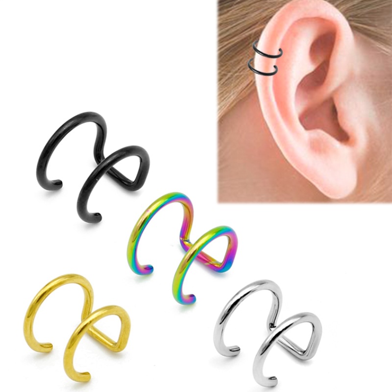 2Pcs 316L Stainless Steel Clip - Body Jewelry And Earrings 评论和价格