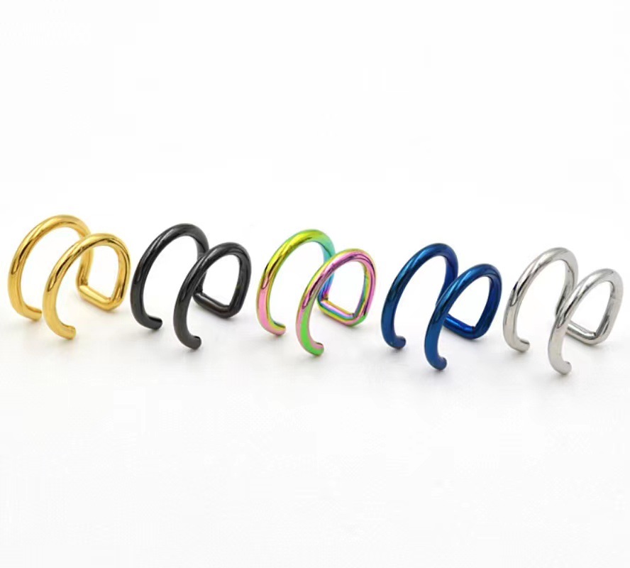 2Pcs 316L Stainless Steel Clip - Body Jewelry And Earrings 评论和价格