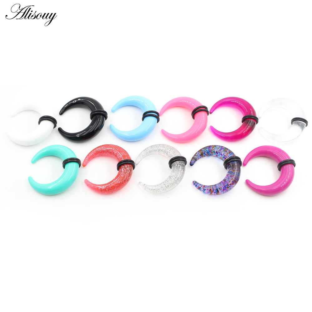 2pcs Acrylic C Sahpe Buffalo H - Septum Clicker Ring 评论和价格