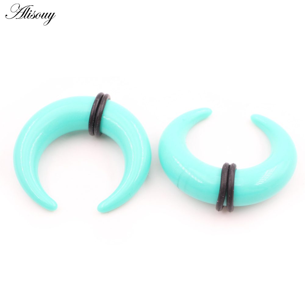 2pcs Acrylic C Sahpe Buffalo H - Septum Clicker Ring 评论和价格