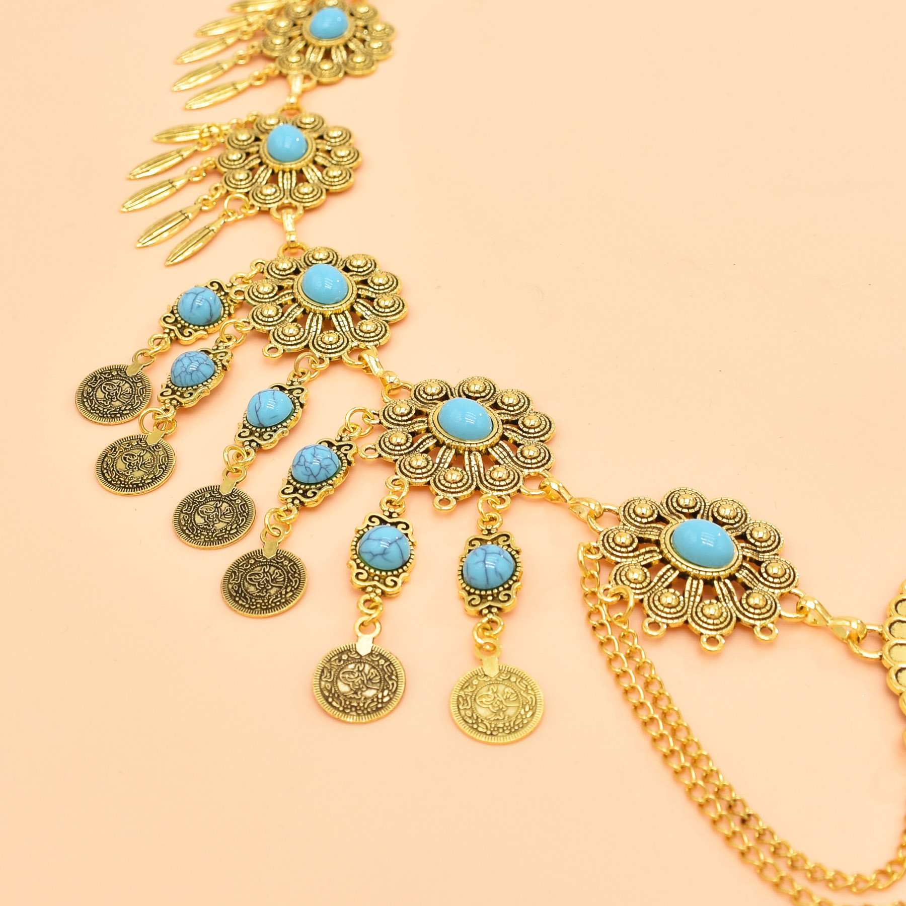 Retro Geometric Carving Waist  - Body Jewelry Indian 评论和价格