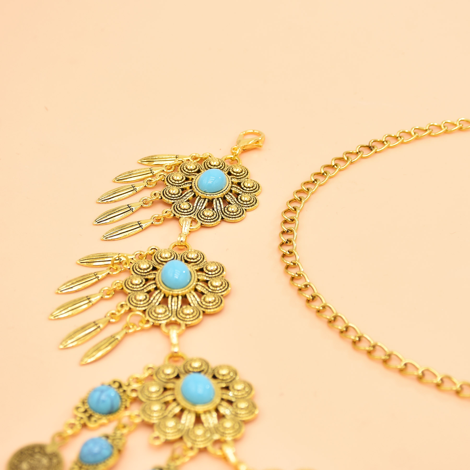 Retro Geometric Carving Waist  - Body Jewelry Indian 评论和价格