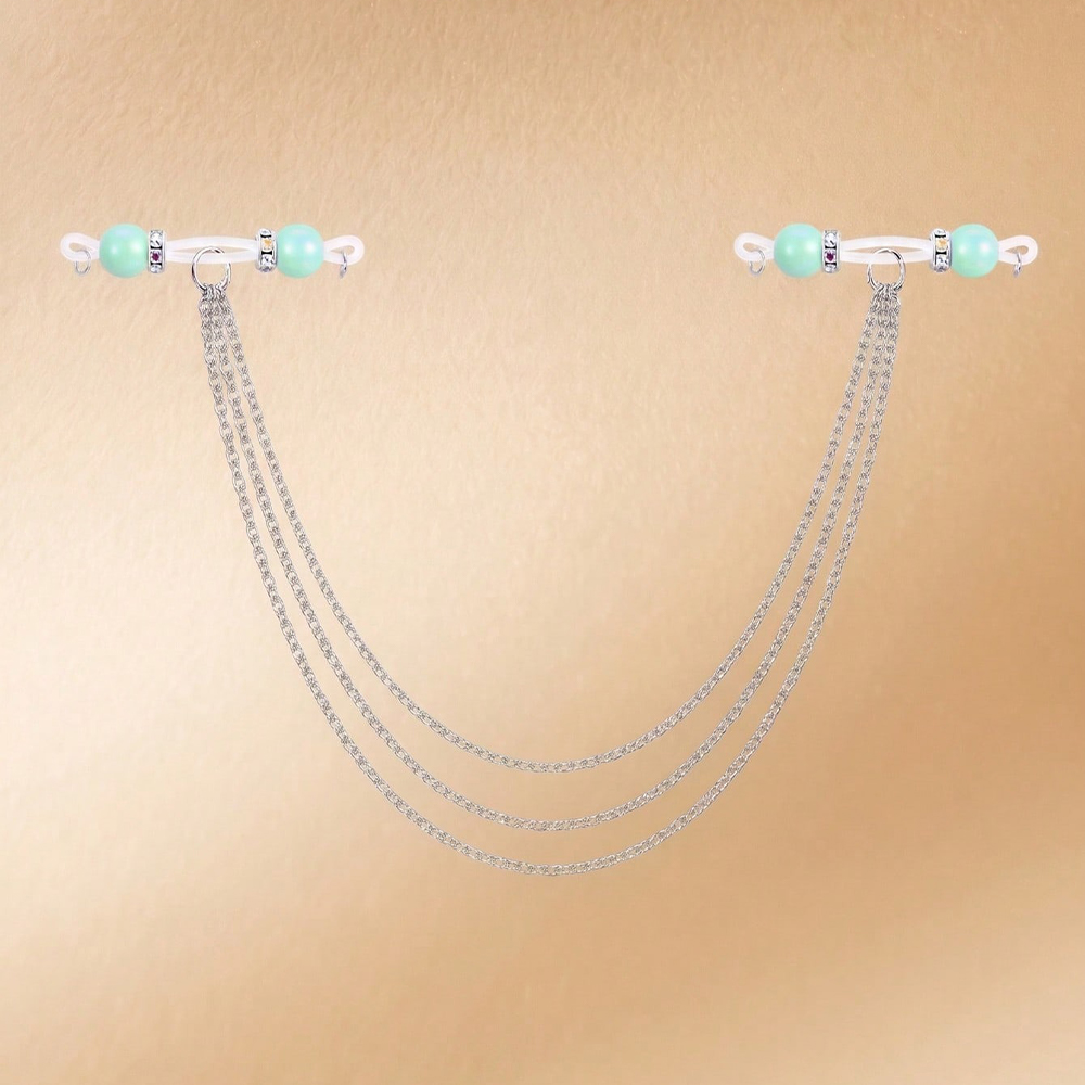 Women's Non-Piercing Nipple Ri - Body Jewelry Nipple Chain 评论和价格