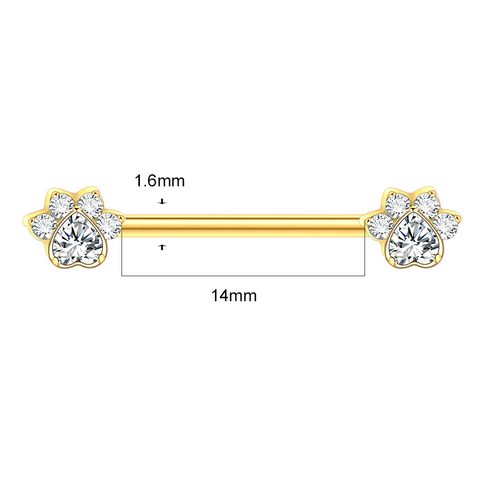1Pc Titanium Flower Nipple Pie - Body Jewelry Nipple Rings 评论和价格