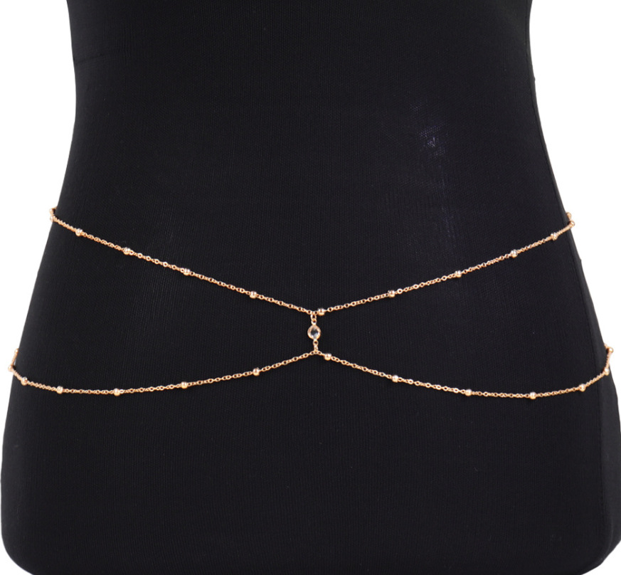 Clear Rhinestone Beaded Belly  - Body Jewels 评论和价格