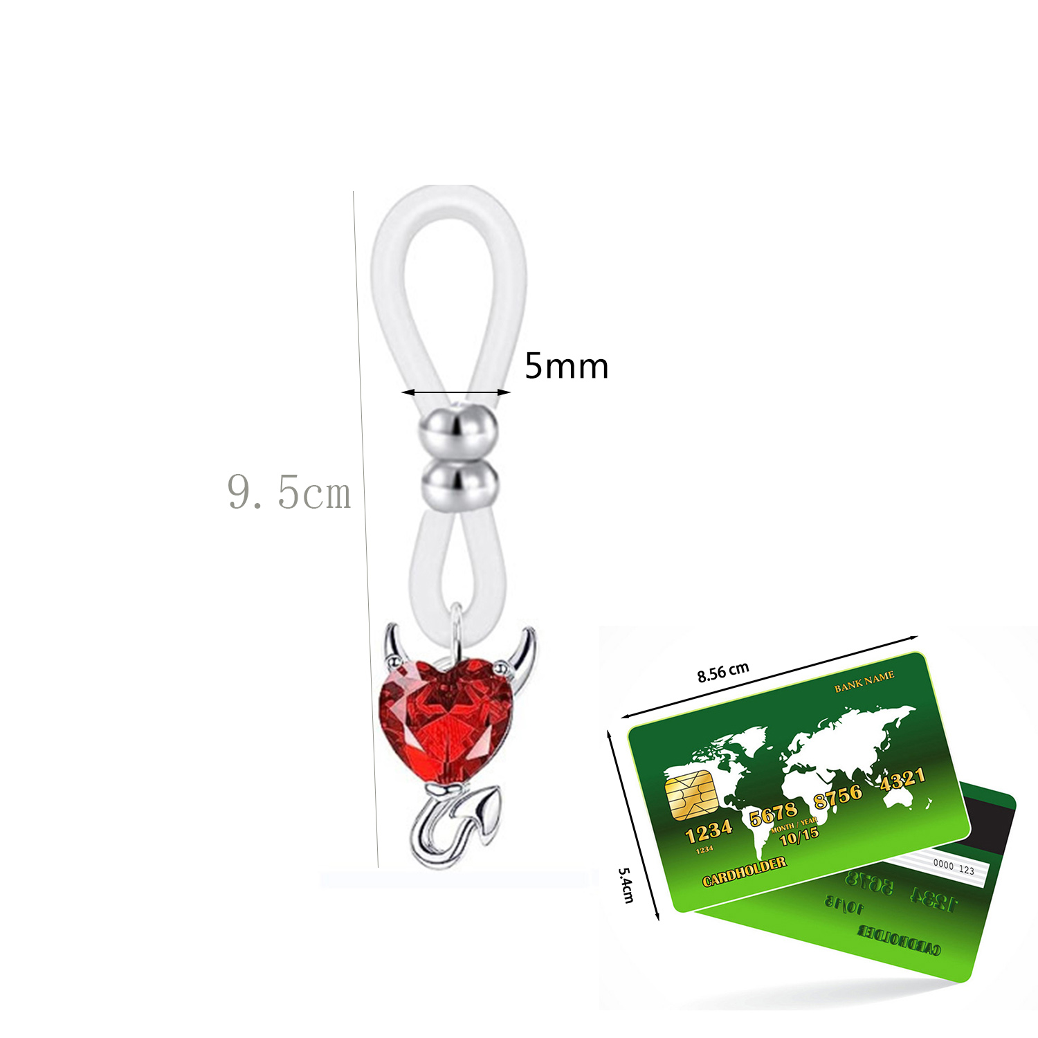 Alloy Silicone Butterfly Heart - Body Jewelry Nipple Rings 评论和价格