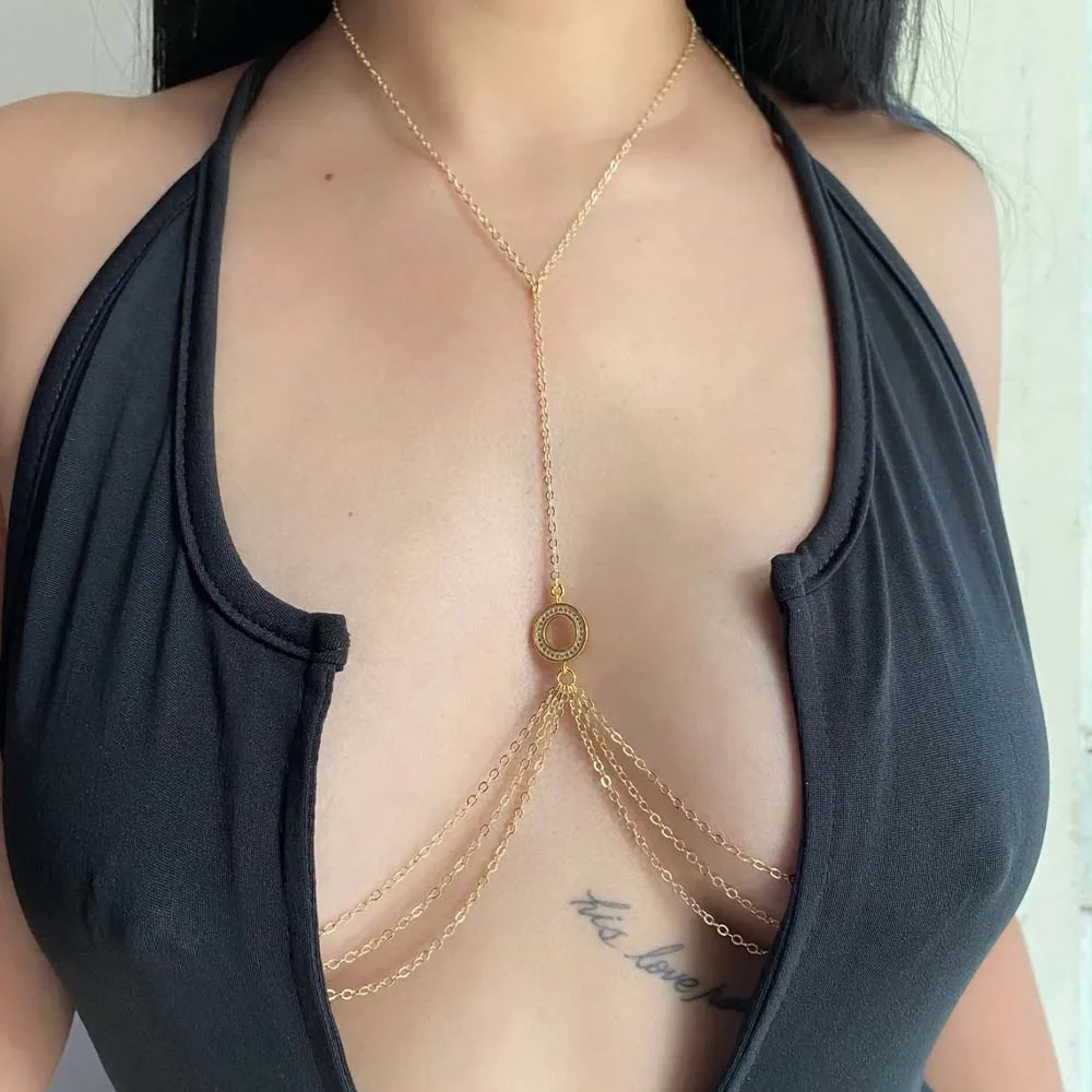 Hollow Round Nipple Chains Non - Body Jewelry Nipple Chain 评论和价格