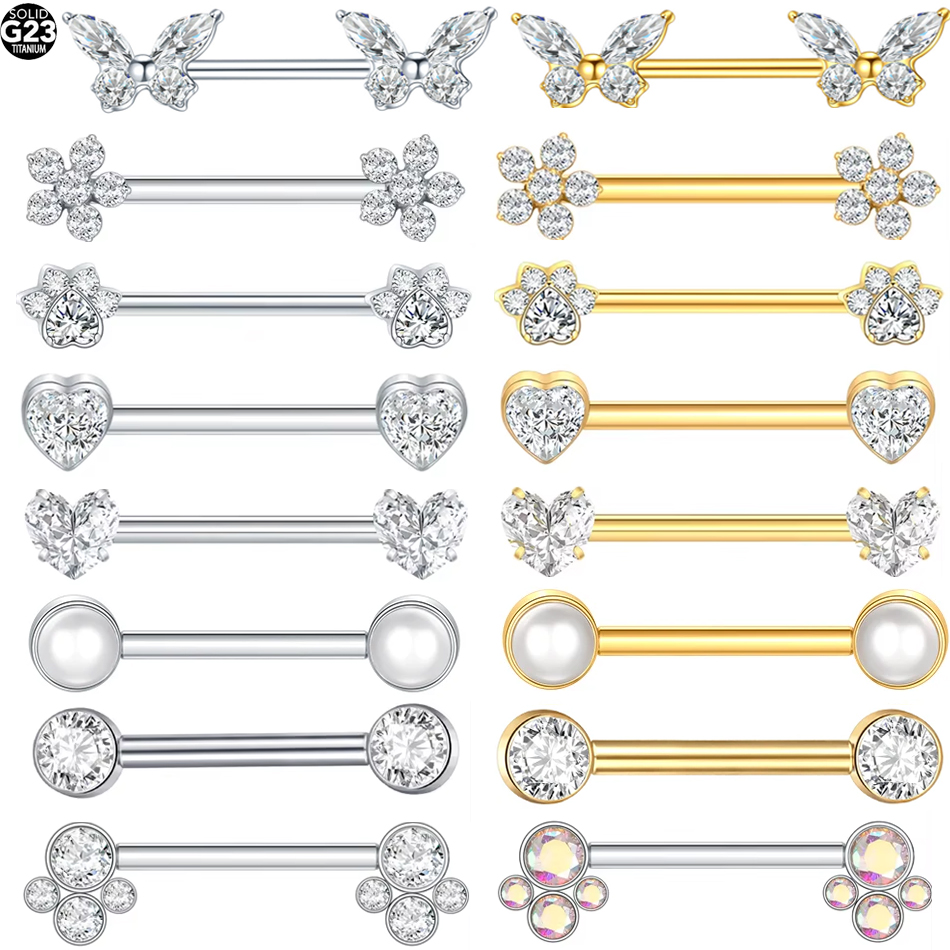 1Pc G23 Titanium Nipple Ring S - Body Jewelry Nipple Rings 评论和价格