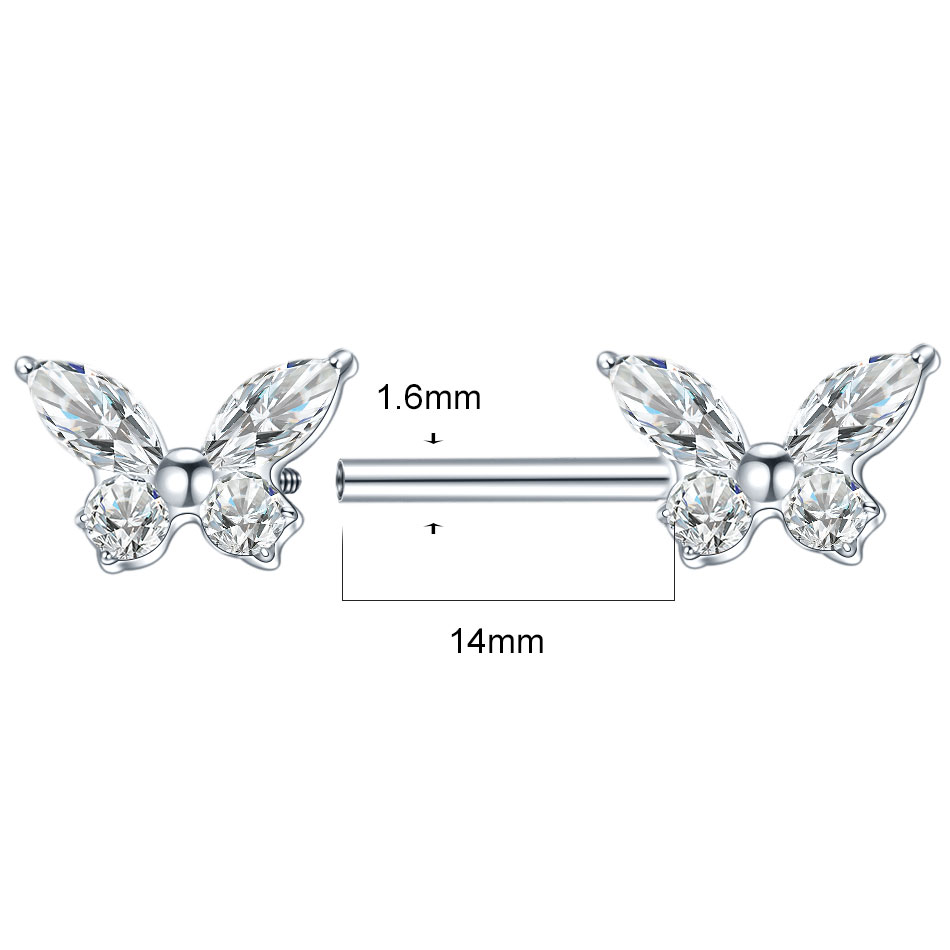 1Pc G23 Titanium Nipple Ring S - Body Jewelry Nipple Rings 评论和价格