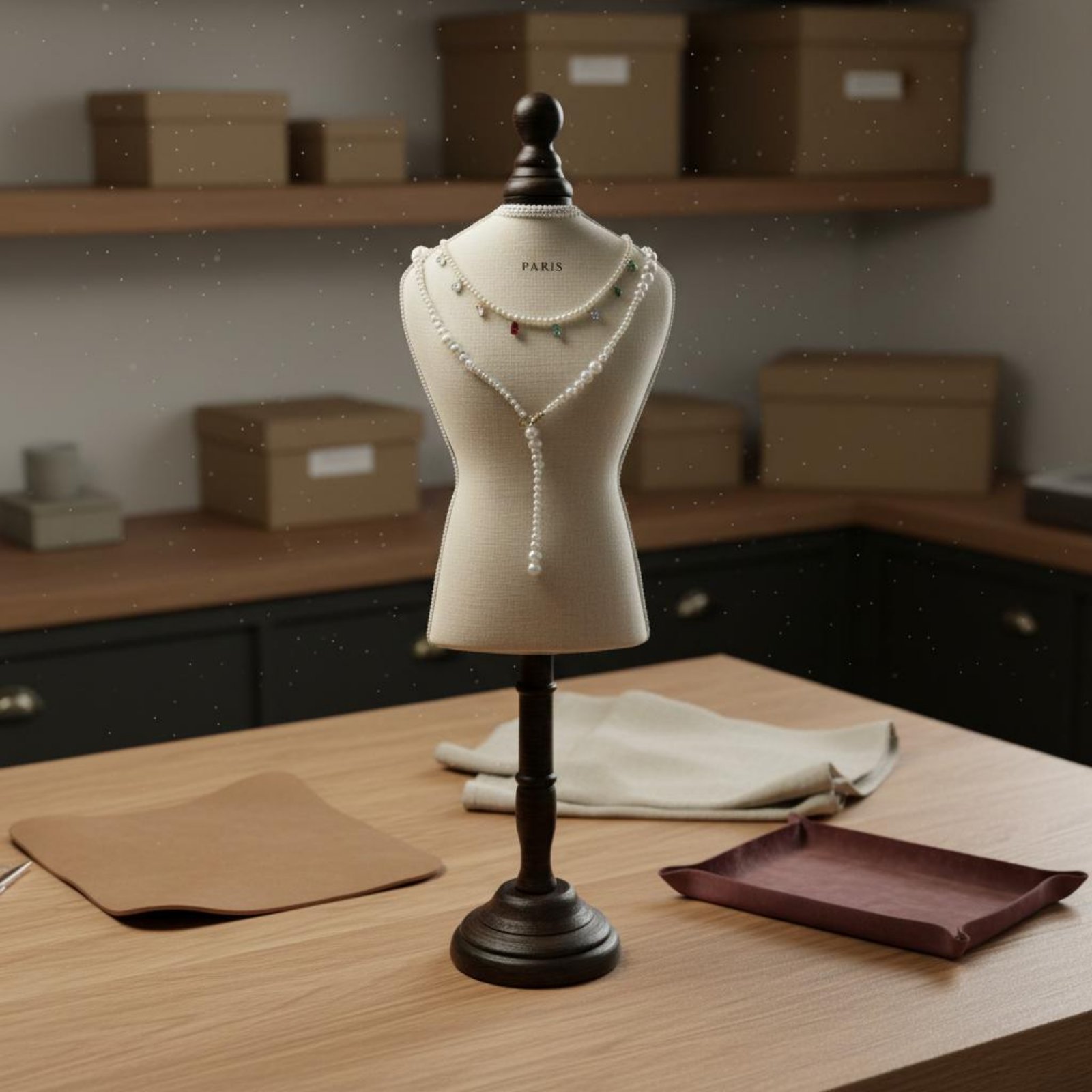 Necklace Display Bust Wooden B - Body Jewelry Shop 评论和价格