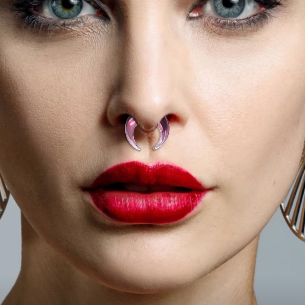 Doearko 1PCS Fashion Cozy Glas - Septum Clicker Ring 评论和价格