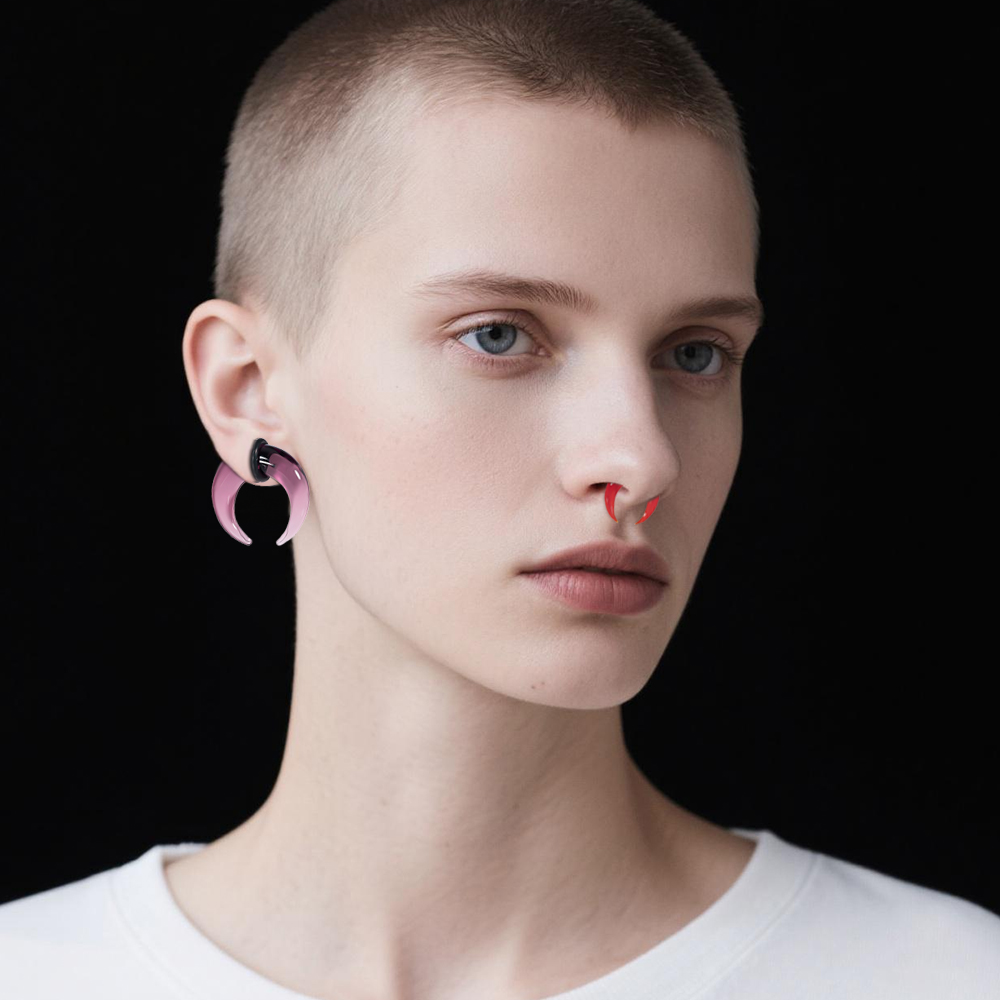 Doearko 1PCS Fashion Cozy Glas - Septum Clicker Ring 评论和价格