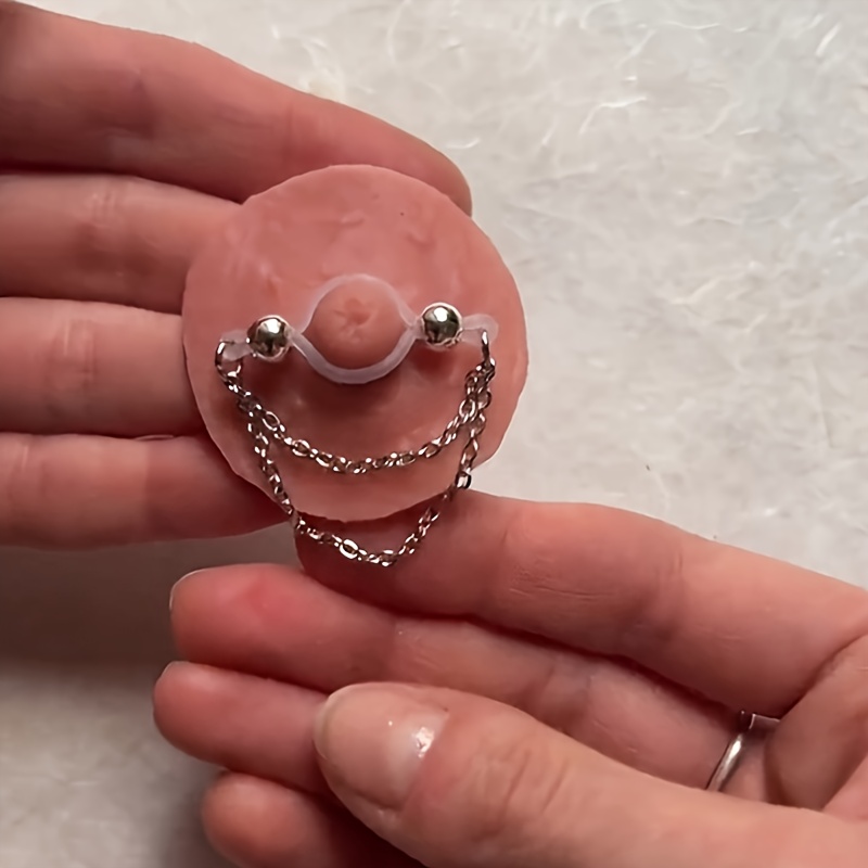 1 Pair Adjustable Fake Nipple  - Body Jewelry Nipple Rings 评论和价格