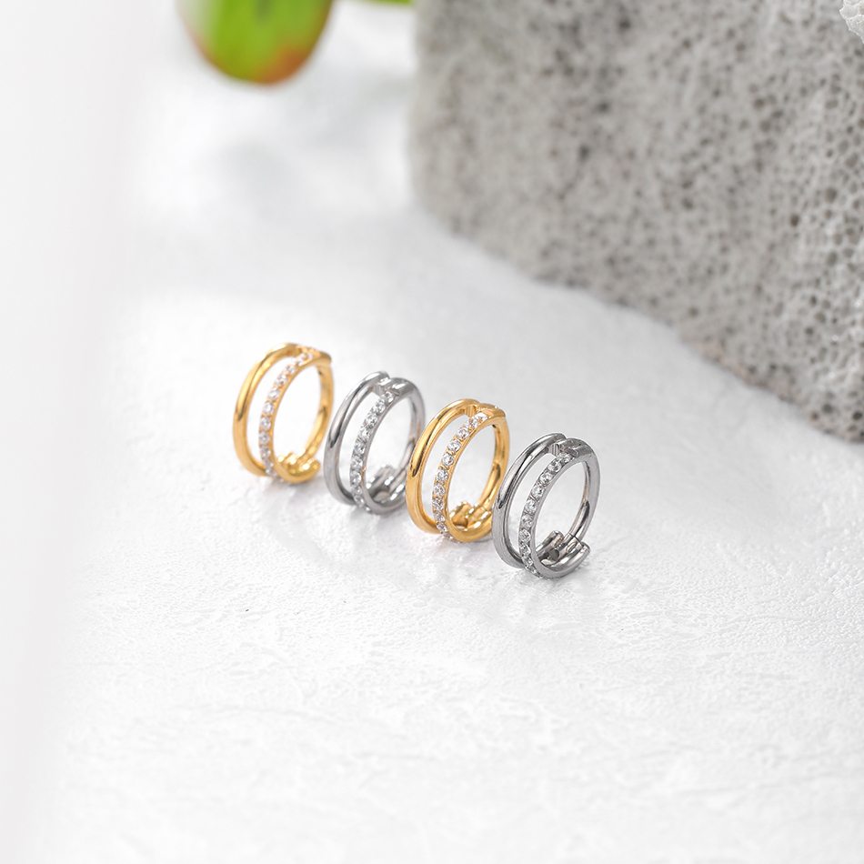 1pc Titanium Cartilage Hoop Ea - Septum Clicker Ring 评论和价格