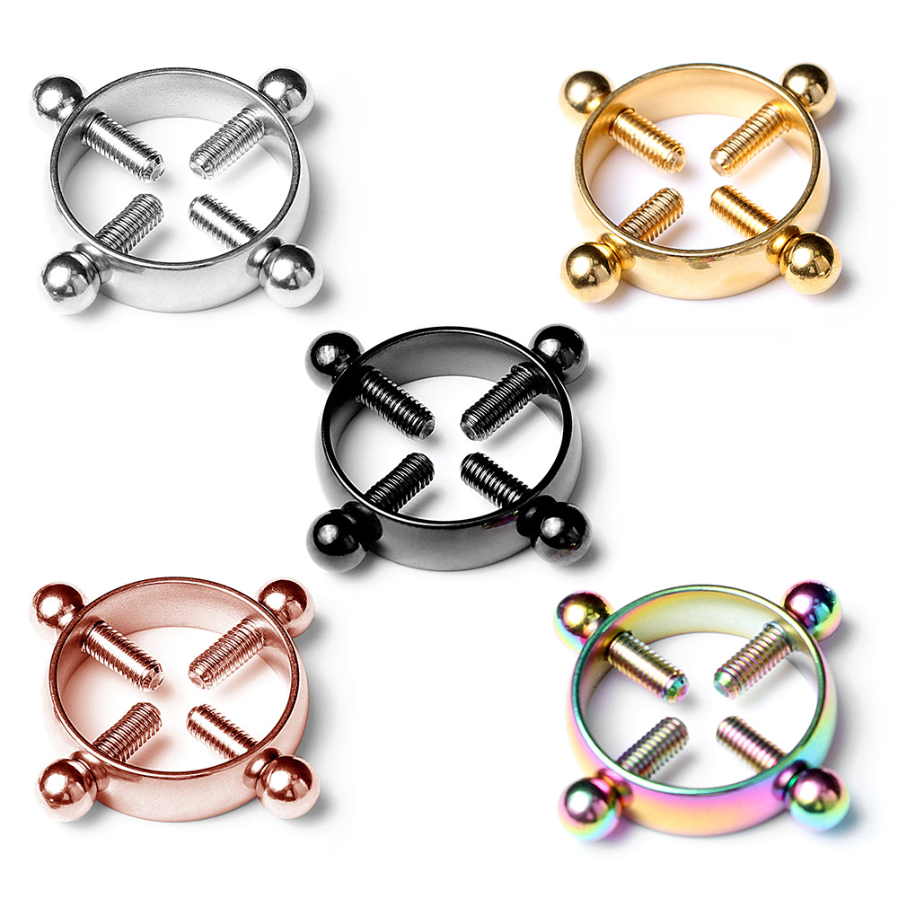 1pair Stainless Steel Cross Ni - Body Jewelry Nipple Rings 评论和价格