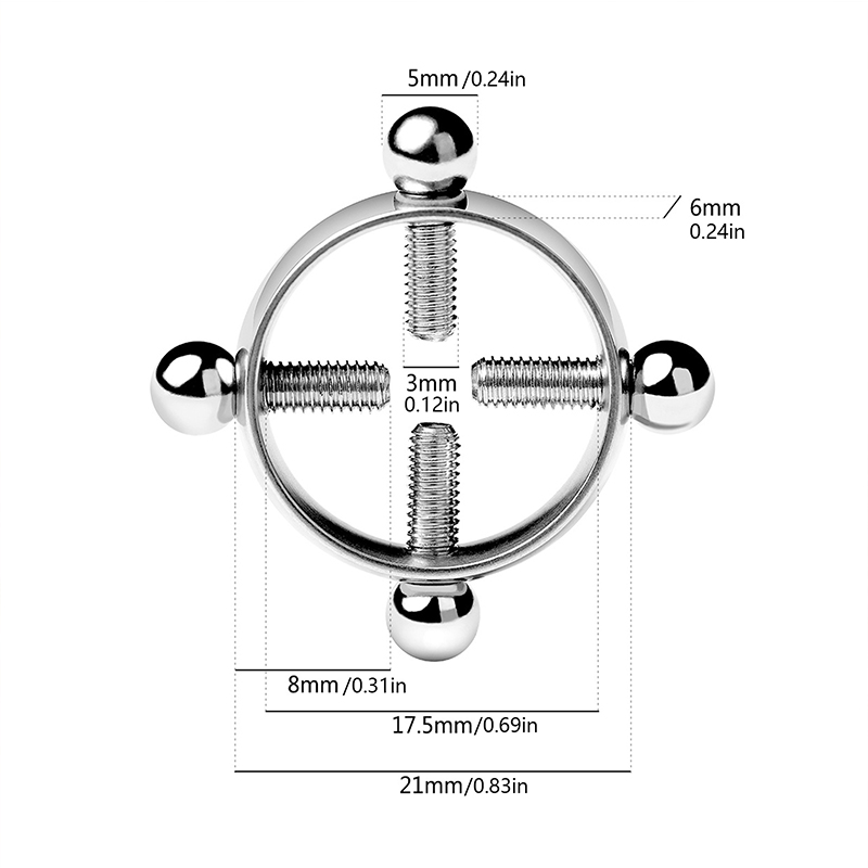 1pair Stainless Steel Cross Ni - Body Jewelry Nipple Rings 评论和价格