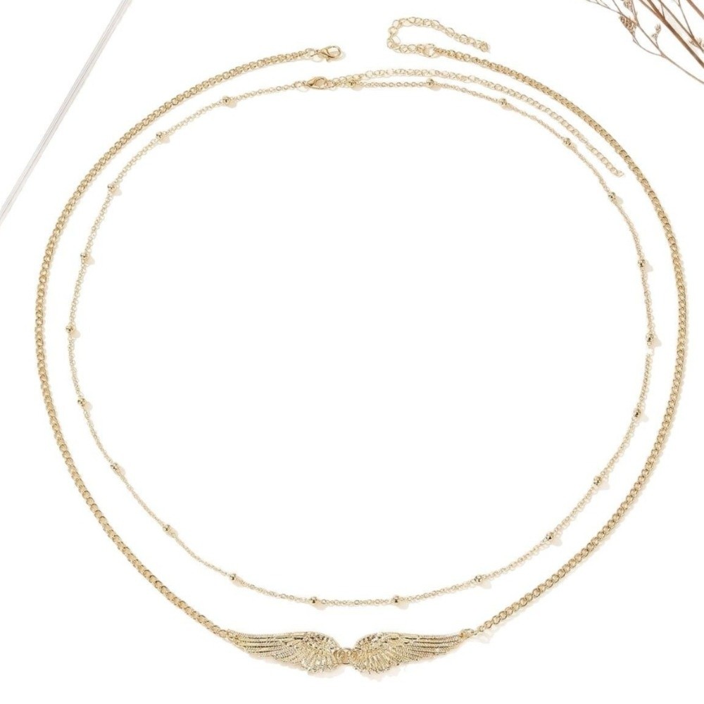 Trendy Elegant Double Layer Wi - Body Jewels 评论和价格