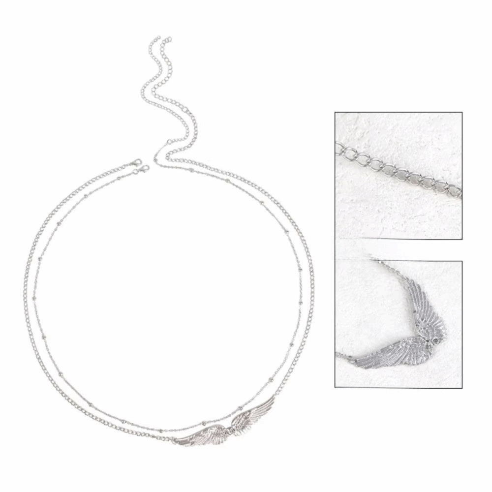 Trendy Elegant Double Layer Wi - Body Jewels 评论和价格