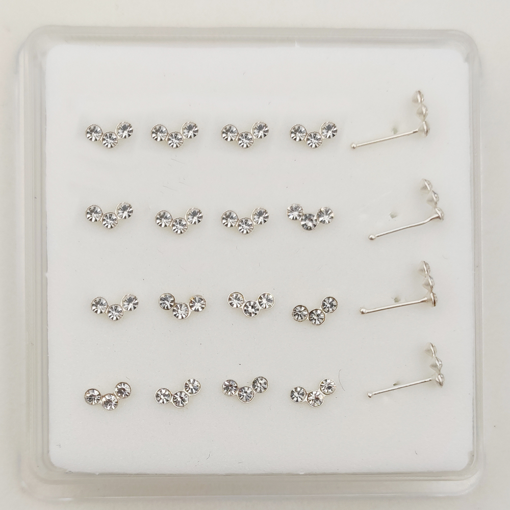 925 Sterling silver crystal no - Body Jewelry Indian 评论和价格