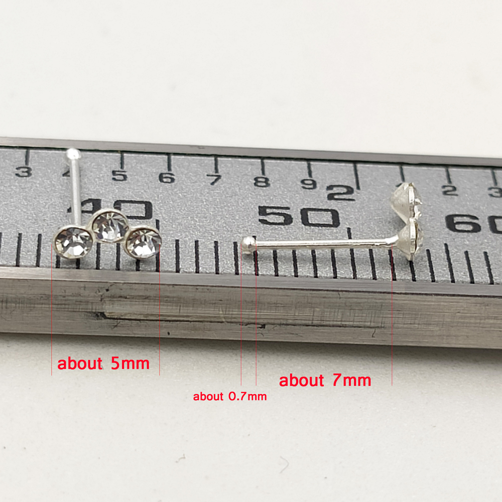 925 Sterling silver crystal no - Body Jewelry Indian 评论和价格