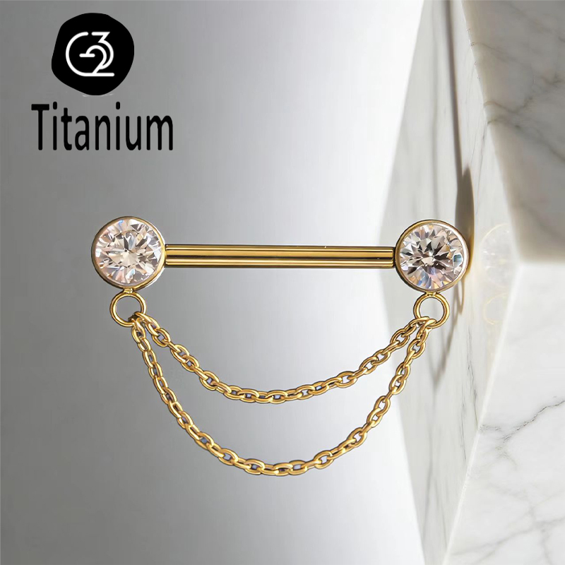 ASTM F136 Titanium Nipple Pier - Body Jewelry Nipple Chain 评论和价格