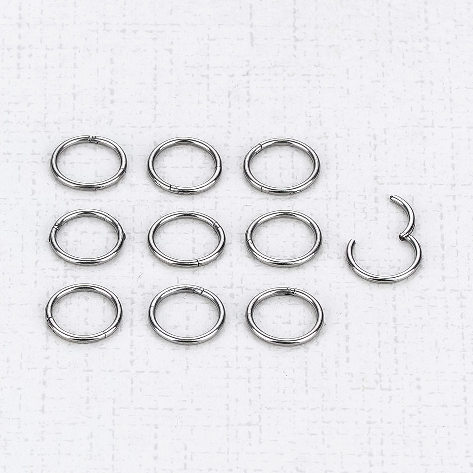 1PC G23 Titanium Hinged Segmen - Body Jewelry Nipple Rings 评论和价格