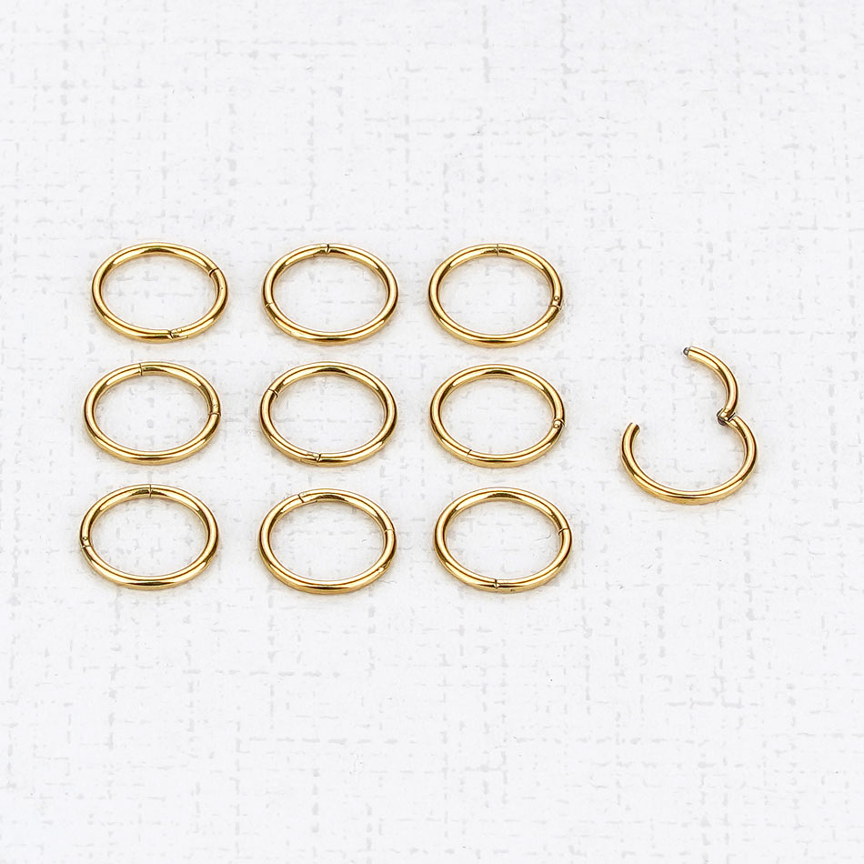 1PC G23 Titanium Hinged Segmen - Body Jewelry Nipple Rings 评论和价格