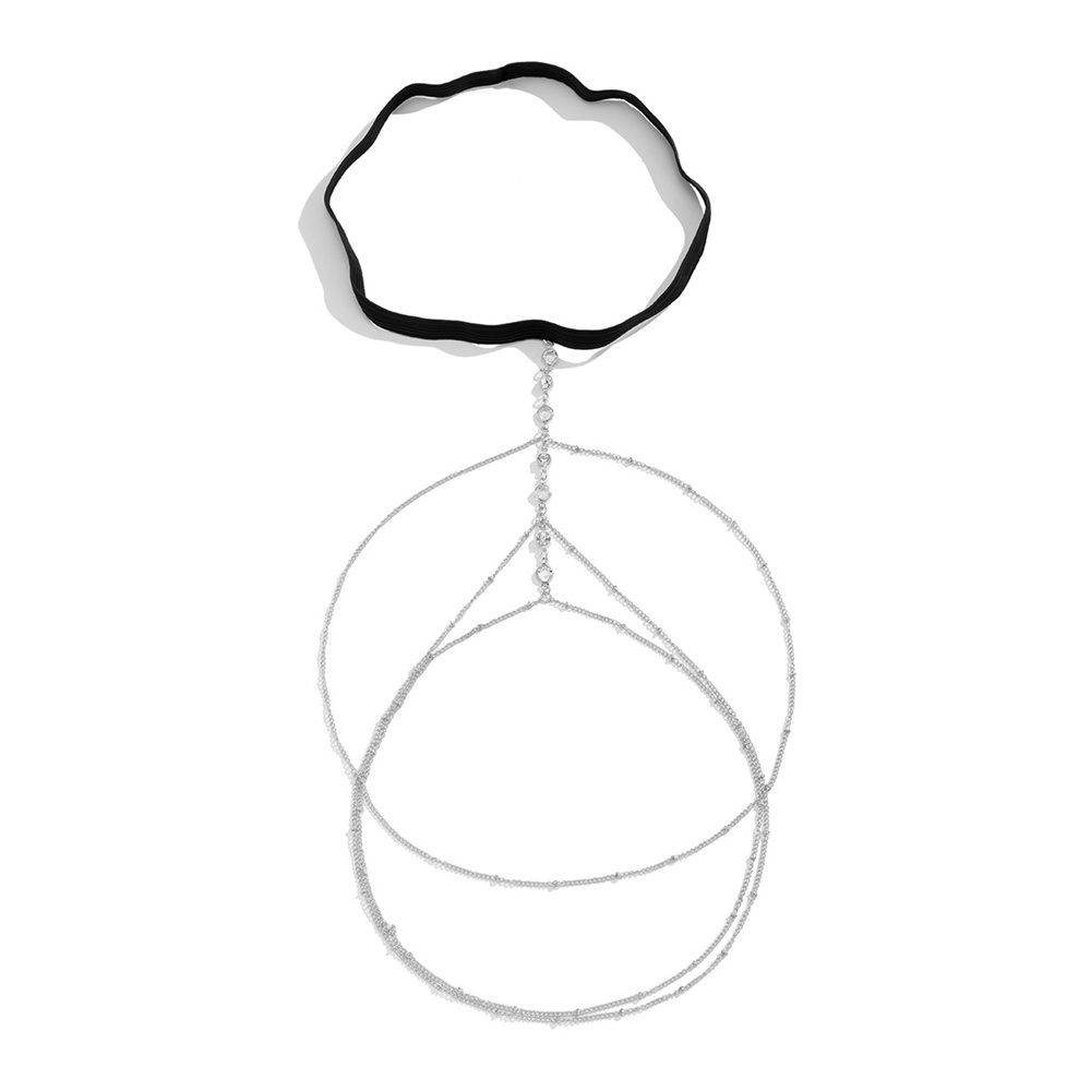 Boho Elastic Band Crystal Leg  - Body Jewels 评论和价格