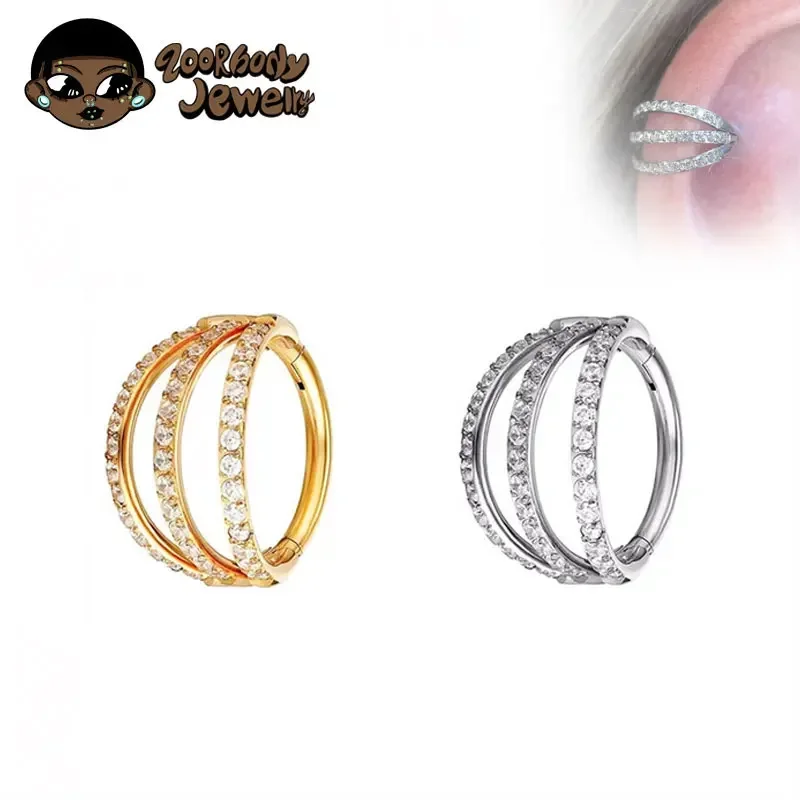G23 Titanium Hinged Segment No - Septum Clicker Ring 评论和价格