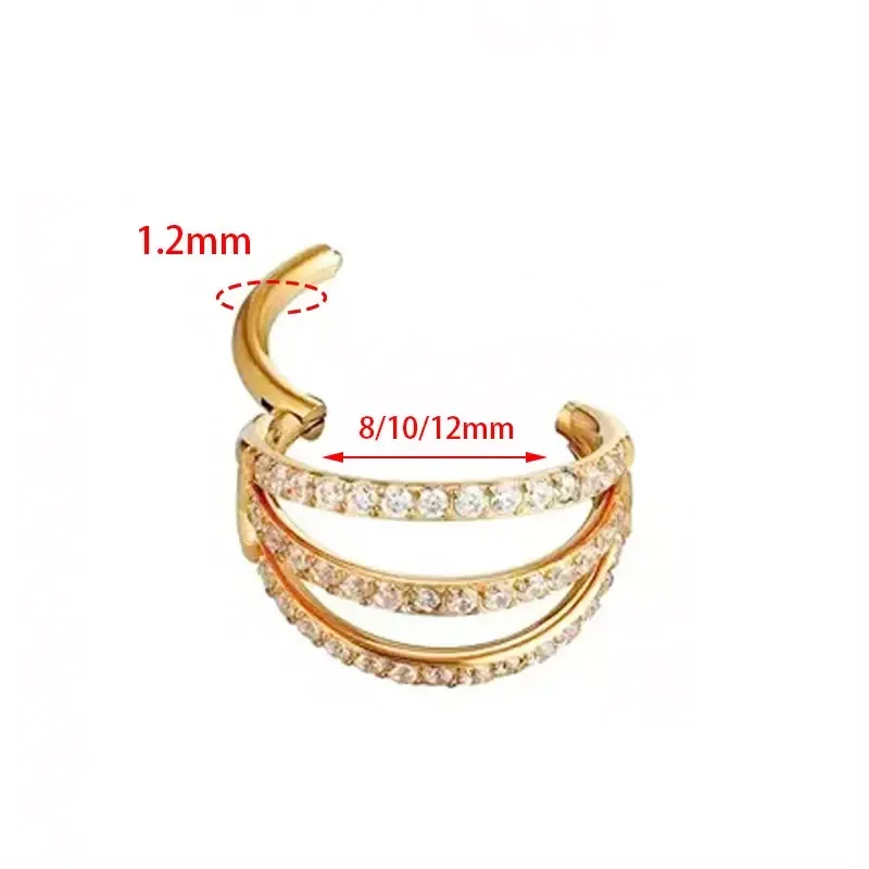 G23 Titanium Hinged Segment No - Septum Clicker Ring 评论和价格