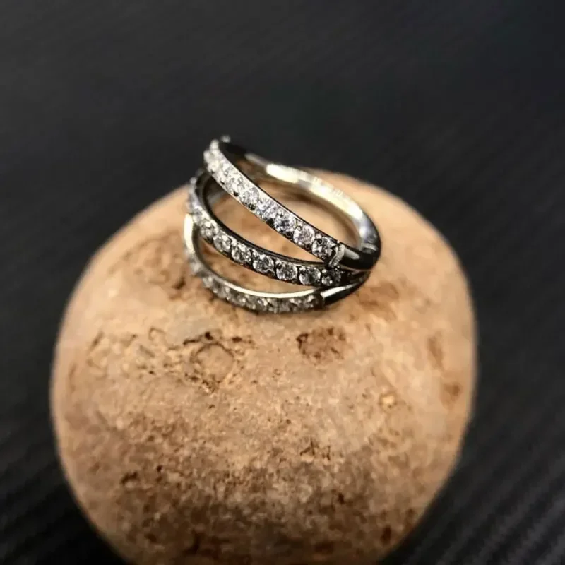 G23 Titanium Hinged Segment No - Septum Clicker Ring 评论和价格