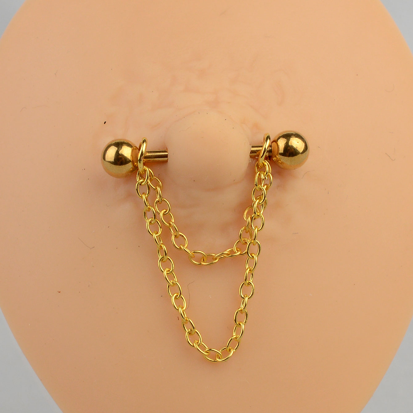 14G Black Punk Nipple Piercing - Body Jewelry Nipple Chain 评论和价格